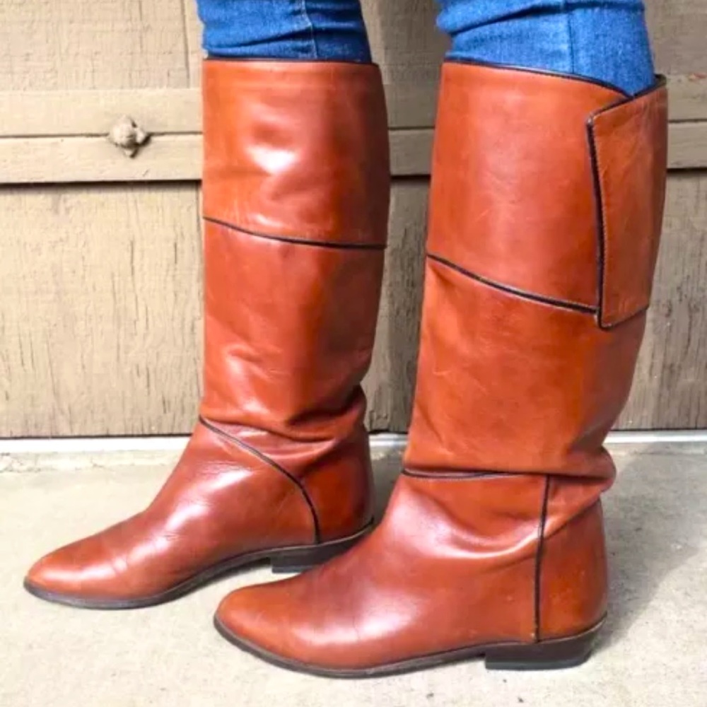 ITALIAN DESIGNER Vtg 80's Equestrian Riding Boots